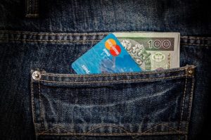 credit card and money