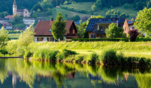 Grey Wooden House near water body